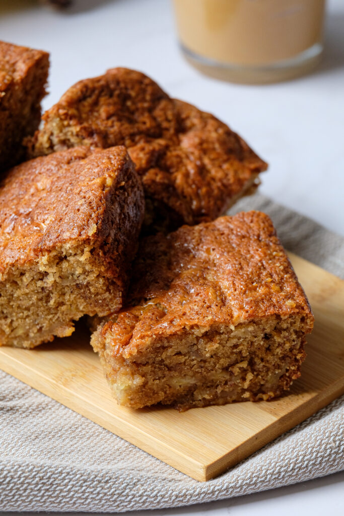 Blondies de banana y dulce de leche